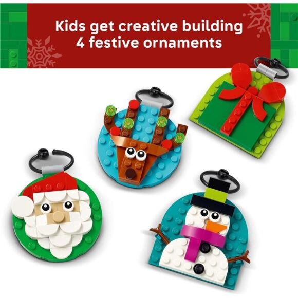 LEGO Christmas Ornaments Building Set Holiday Decorations Kids Boys Girls Ages 6 - Picture 3 of 7